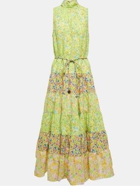 knee length dresses for ladies Alemais Women's Eden Flounce Midi Dress – Saint Bernard main image 1